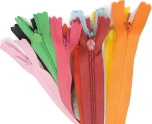 Colorful Zippers Fan Display PNG image