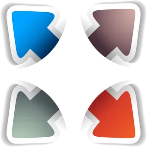 Colorful3 D Arrow Set PNG image