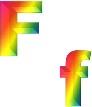 Colorful3 D Letter F Graphic PNG image