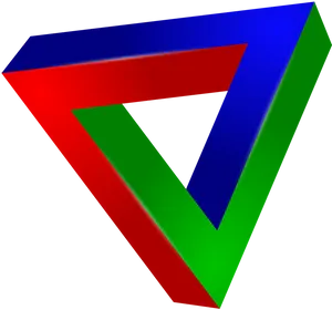 Colorful3 D Penrose Triangle PNG image