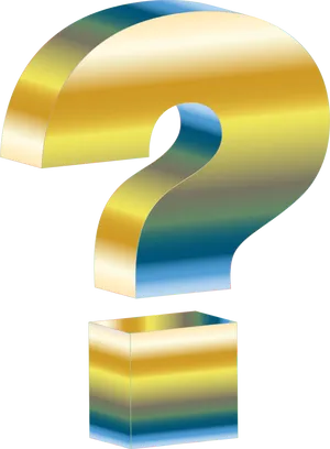 Colorful3 D Question Mark PNG image