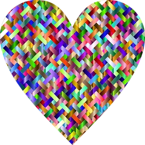 Colorful3 D Weave Heart