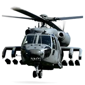 Combat Black Hawk Helicopter PNG Dvu