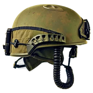 Combat Helmet With Communication Gear PNG Agj51 PNG