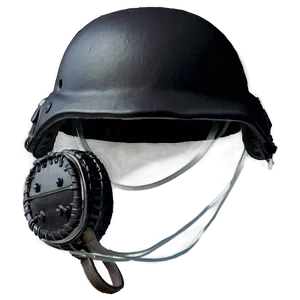Combat Helmet With Protective Gear PNG 06262024