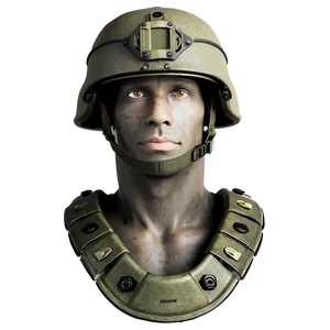Combat Helmet With Protective Gear PNG 06262024 PNG