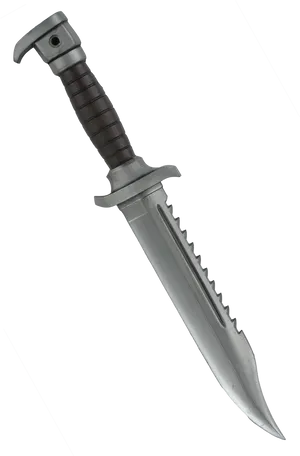Combat Knife Isolatedon Gray
