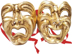 Comedy Tragedy Masks Theater Symbols PNG image