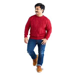 Comfortable Red Sweater Png 06292024 PNG image