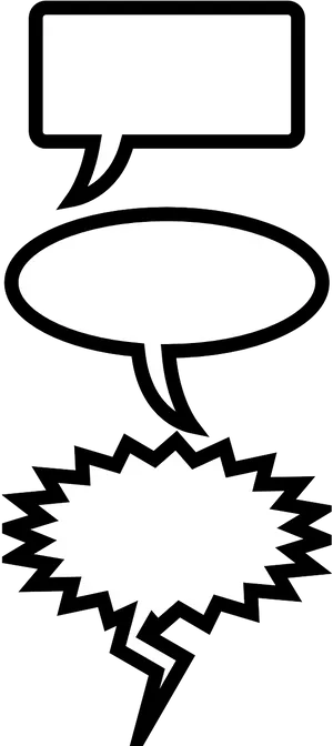 Comic Speech Bubbles Vector PNG image