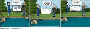 Comic Strip Conversationbythe Lake PNG image