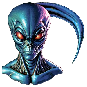 Comic Style Alien PNG 05032024