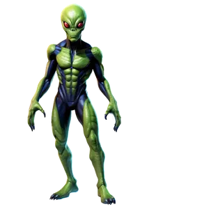 Comic Style Alien PNG Tuy