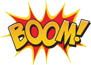 Comic Style Boom Explosion PNG image