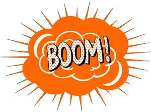 Comic Style Boom Explosion PNG image