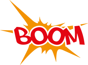 Comic Style Boom Explosion PNG image