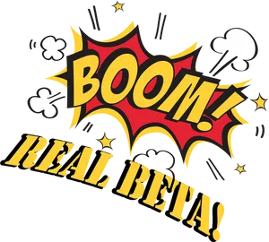 Comic Style Boom Explosion PNG image