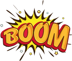 Comic Style Boom Explosion PNG image