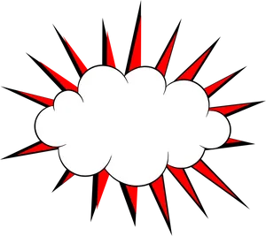 Comic Style Explosion Cloud PNG image