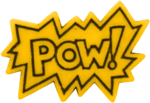 Comic Style P O W Graphic PNG image