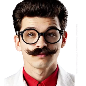 Comical Glasses And Mustache Png Tie PNG image