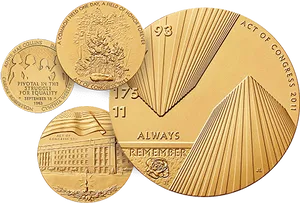 Commemorative Medals Collection PNG image