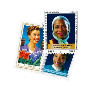 Commemorative Postage Stamp Set PNG Oai PNG