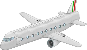 Commercial Airplane Illustration PNG image