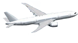 Commercial Airplane Isolated PNG image