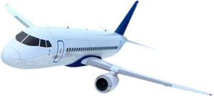 Commercial Airplane Isolatedon Transparent Background PNG image