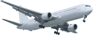 Commercial Airplane Landing Gear Deployed PNG image