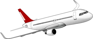 Commercial Airplane Profile Black Background PNG image