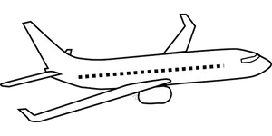 Commercial Airplane Silhouette PNG image