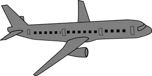 Commercial Airplane Silhouette PNG image