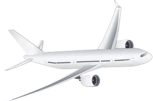 Commercial Airplane Vector Illustration PNG image