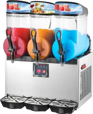 Commercial Slushie Machine Three Flavors PNG image