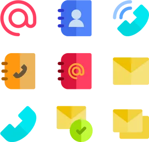 Communication Icons Set PNG image