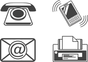 Communication Technology Icons Set