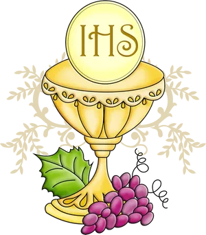 Communion Chaliceand Host Illustration PNG image