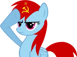 Communist Salute Pony PNG image