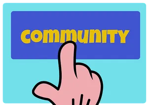 Community Button Press PNG