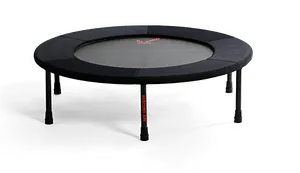 Compact Black Round Trampoline PNG image