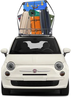 Compact Car Loaded With Luggage PNG image