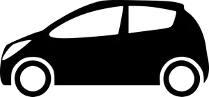 Compact Car Silhouette Graphic PNG