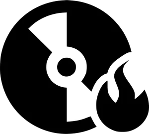 Compact Disc Flame Icon PNG