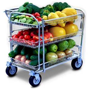 Compact Grocery Cart PNG 06282024 PNG