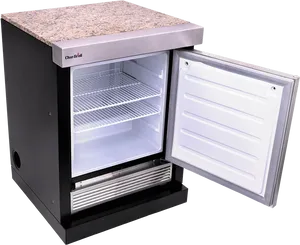 Compact Outdoor Refrigerator Granite Top PNG image