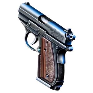 Compact Pistol Illustration PNG Jjr24