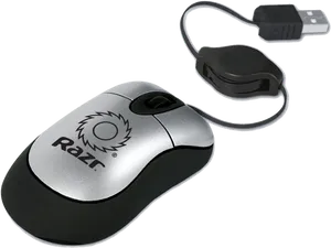 Compact Retractable U S B Mouse PNG image