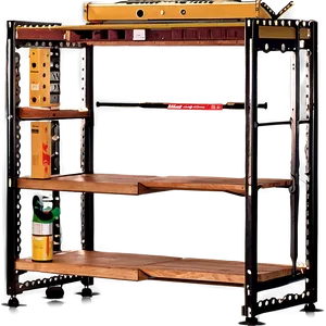 Compact Wood Shelf Spaces PNG 06272024